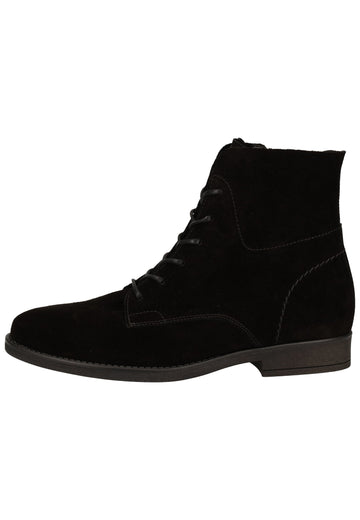 Gabor Stiefelette Veloursleder Schwarz - surf4shoes