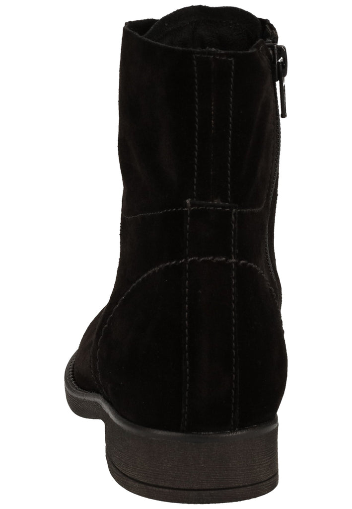 Gabor Stiefelette Veloursleder Schwarz - surf4shoes