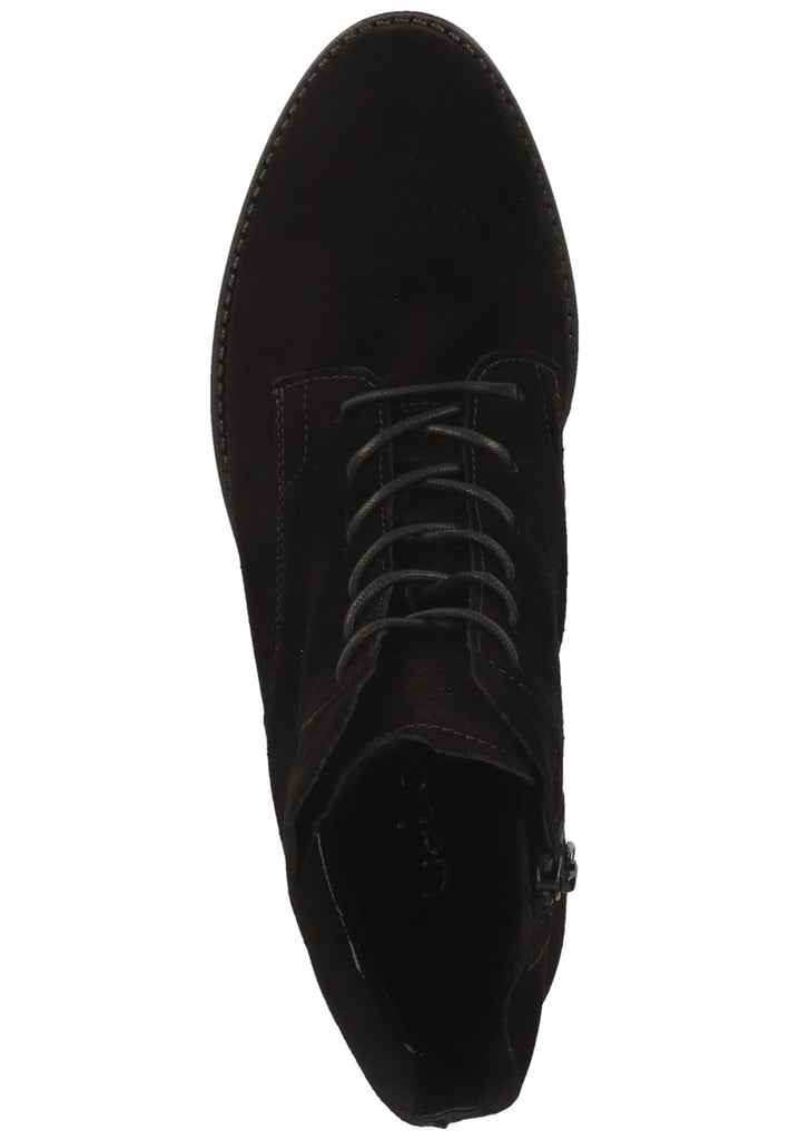 Gabor Stiefelette Veloursleder Schwarz - surf4shoes