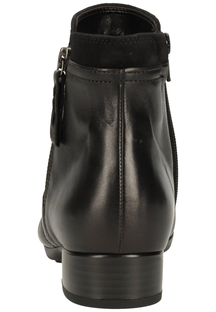 Gabor Stiefelette Glattleder Schwarz - surf4shoes
