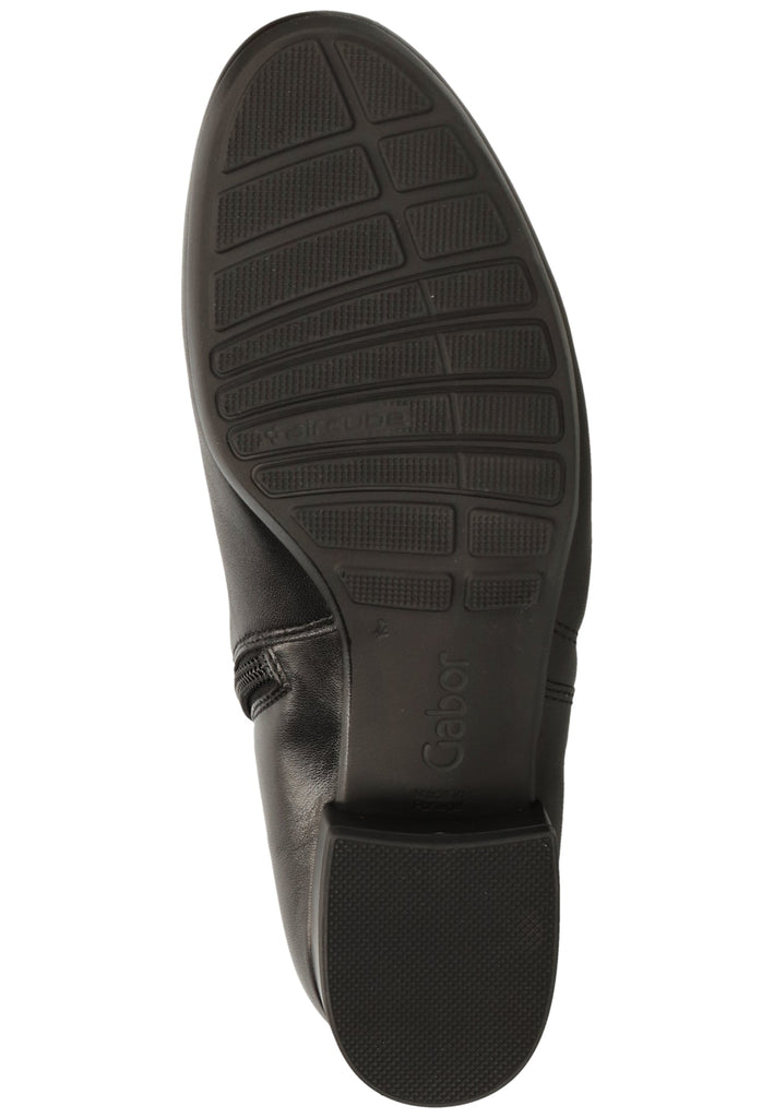 Gabor Stiefelette Glattleder Schwarz - surf4shoes