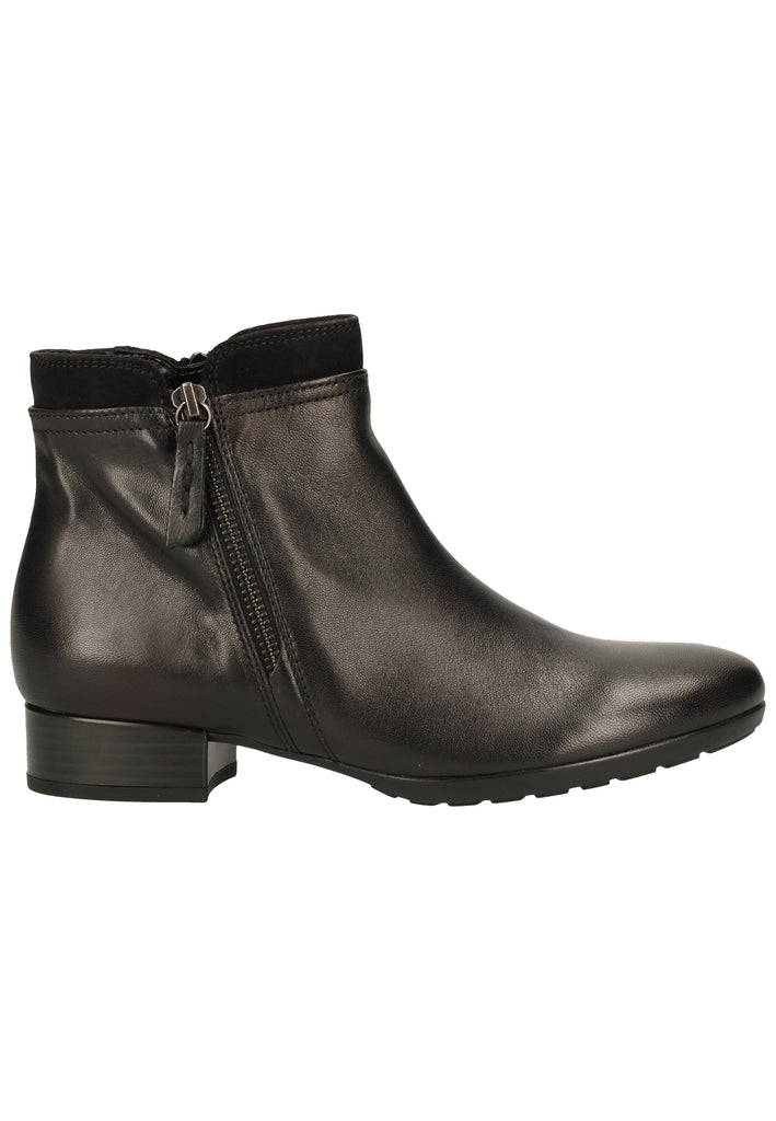 Gabor Stiefelette Glattleder Schwarz - surf4shoes