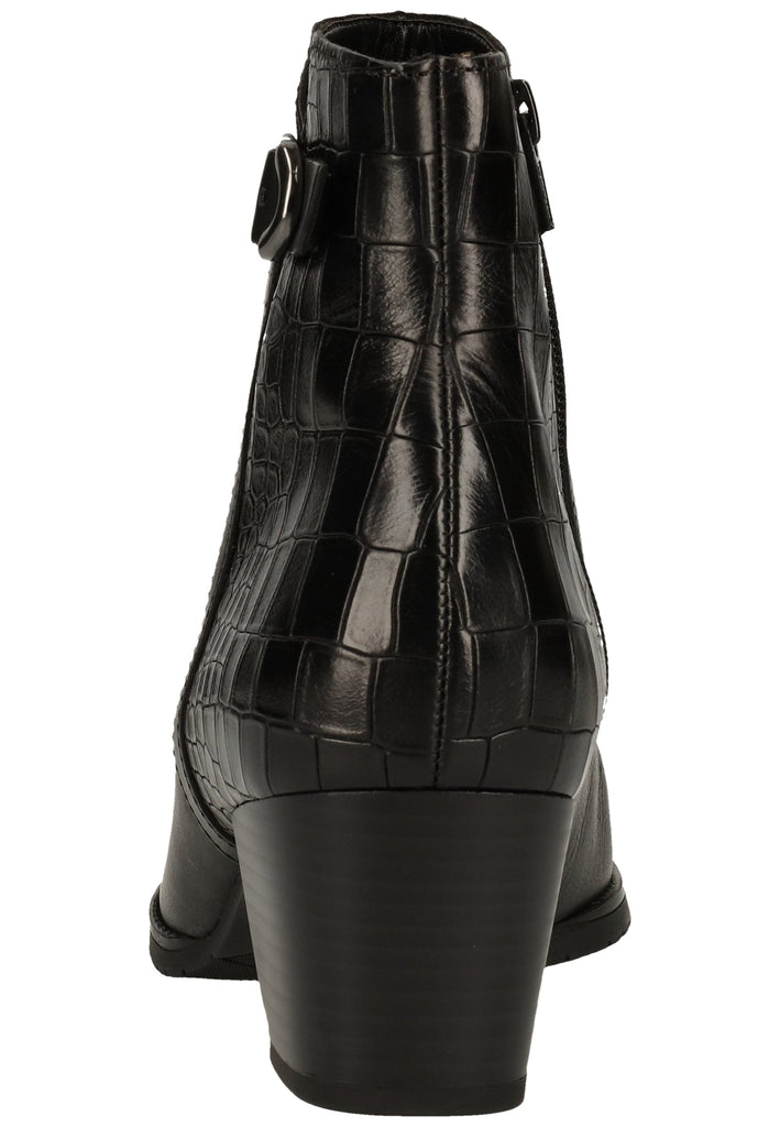 Gabor Stiefelette Glattleder Schwarz - surf4shoes