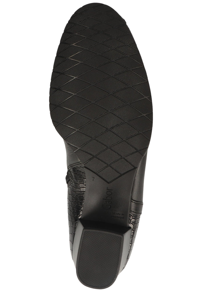 Gabor Stiefelette Glattleder Schwarz - surf4shoes