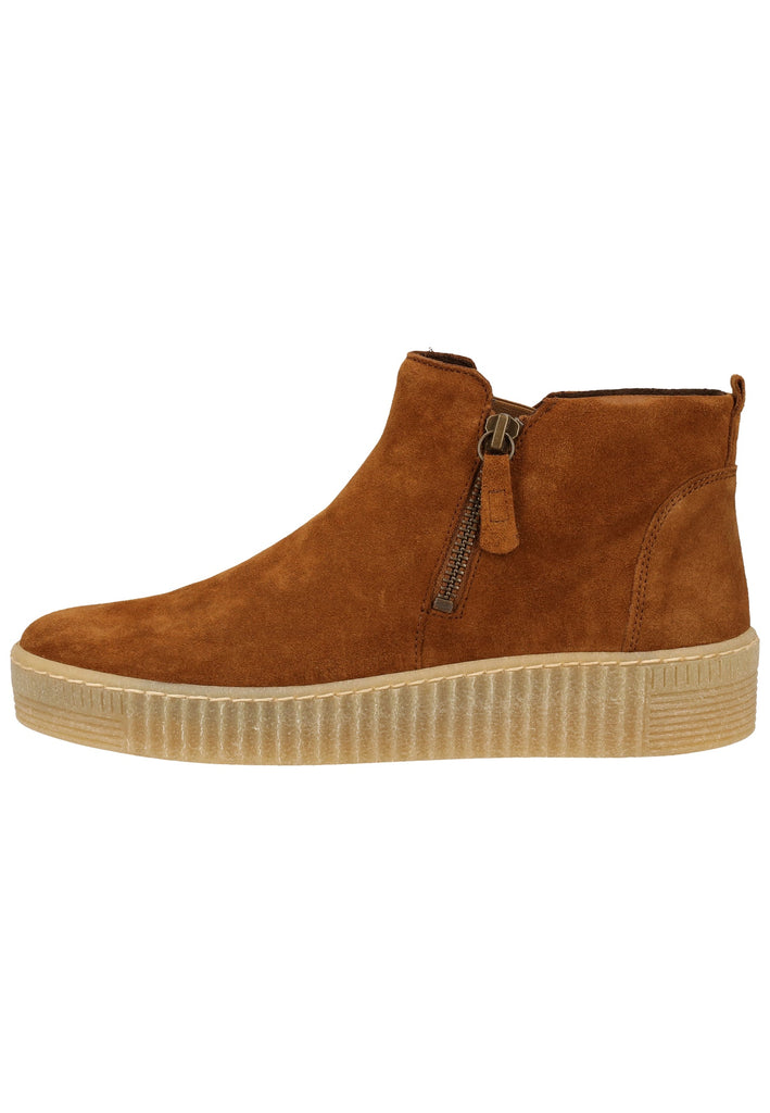 Gabor Stiefelette Veloursleder Cognac - surf4shoes