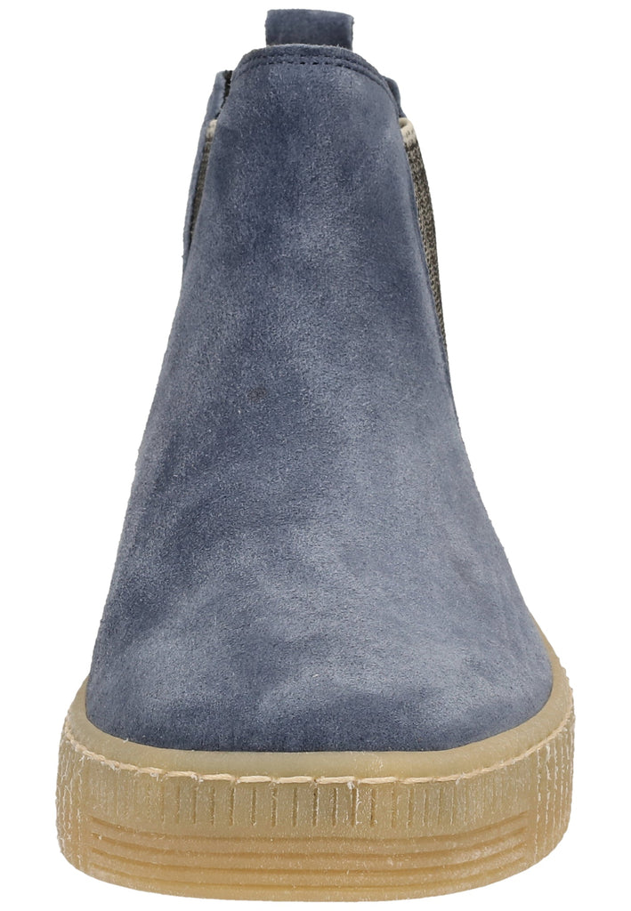 Gabor Stiefelette Leder/Textil Blau/Beige - surf4shoes