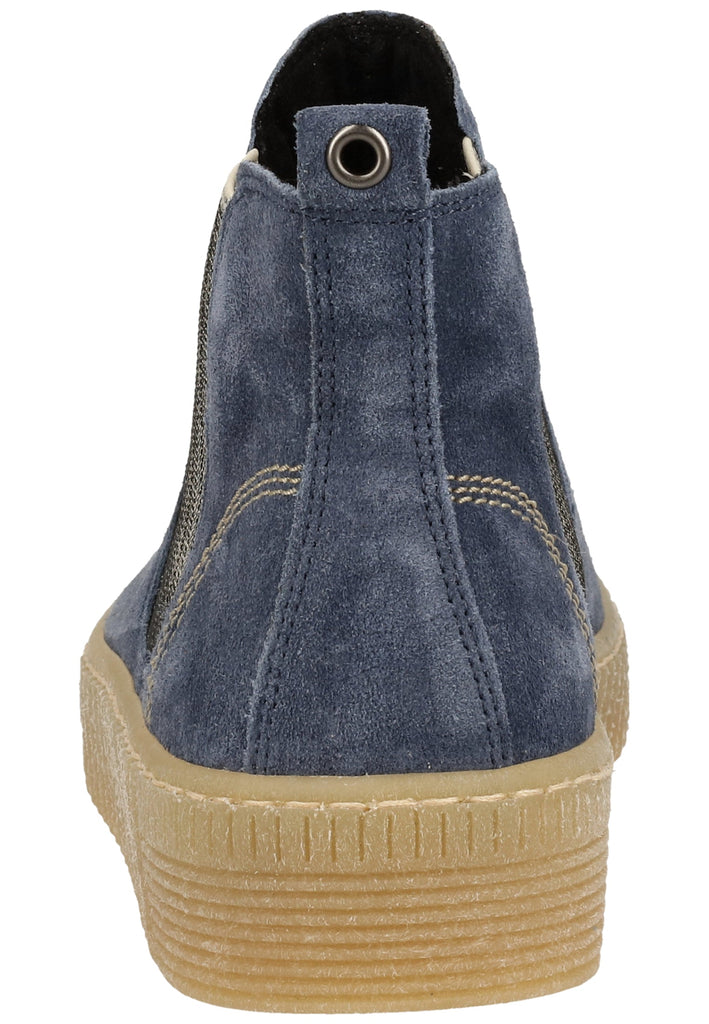 Gabor Stiefelette Leder/Textil Blau/Beige - surf4shoes