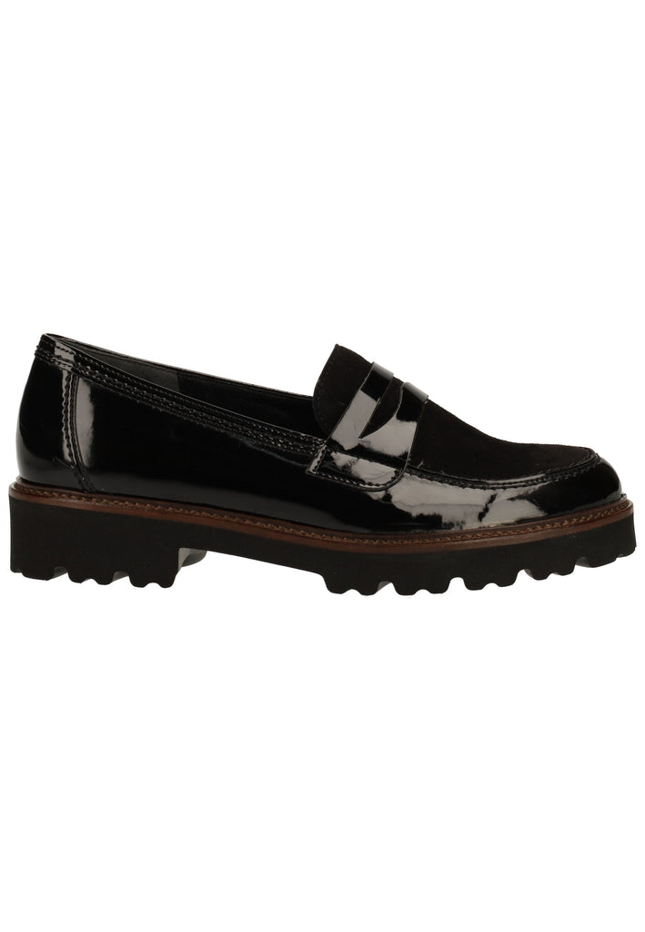 Gabor Slipper Leder Schwarz/Braun - surf4shoes