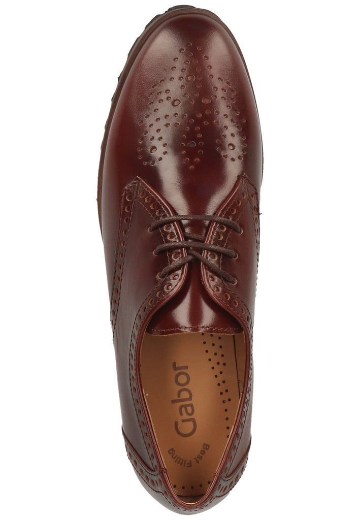 Gabor Halbschuhe Glattleder Dunkelbraun - surf4shoes