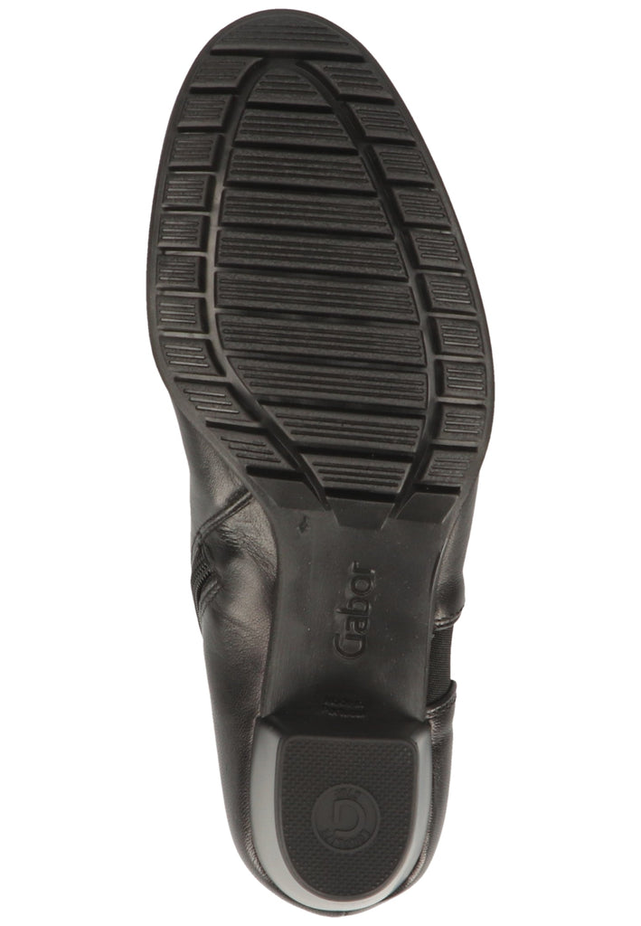 Gabor Stiefelette Leder/Textil Schwarz - surf4shoes