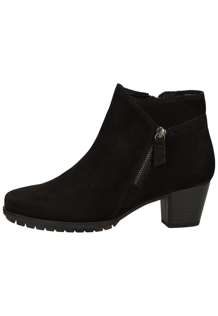 Gabor Stiefelette Nubukleder Schwarz - surf4shoes