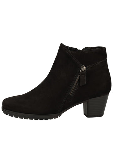 Gabor Stiefelette Nubukleder Schwarz - surf4shoes