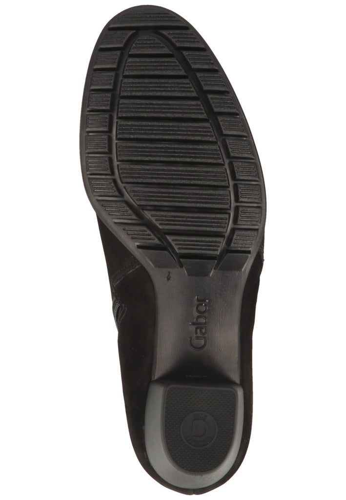 Gabor Stiefelette Nubukleder Schwarz - surf4shoes