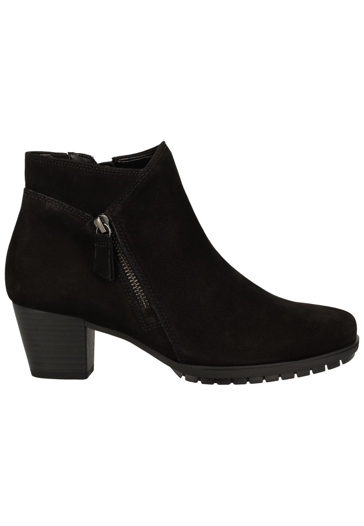 Gabor Stiefelette Nubukleder Schwarz - surf4shoes