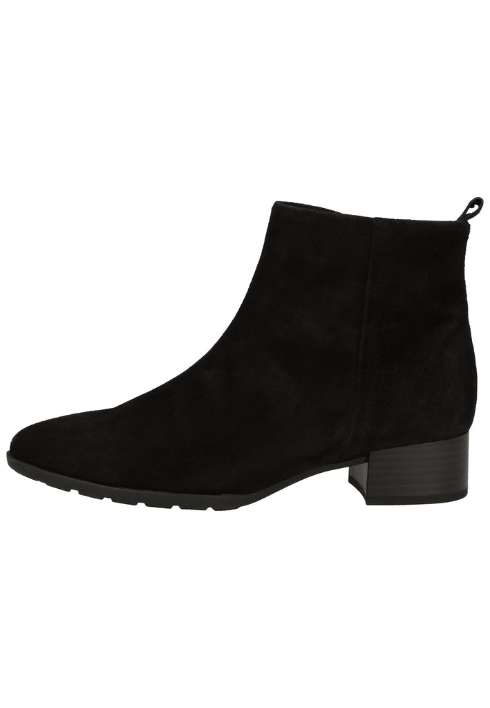 Gabor Stiefelette Veloursleder Schwarz - surf4shoes