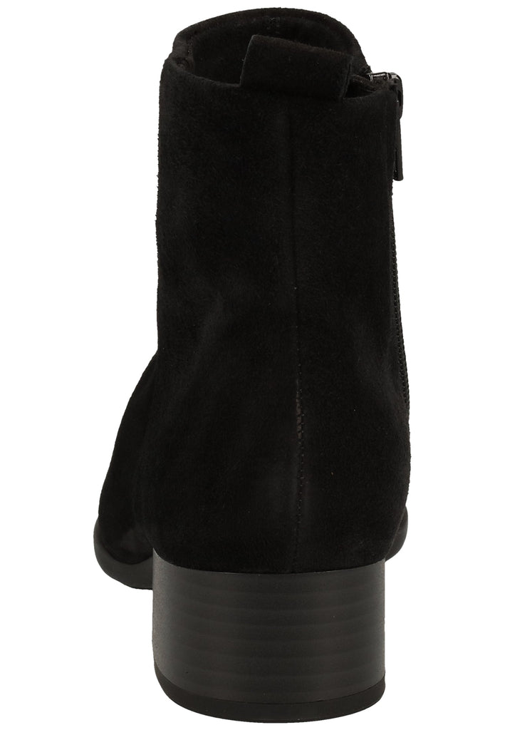 Gabor Stiefelette Veloursleder Schwarz - surf4shoes