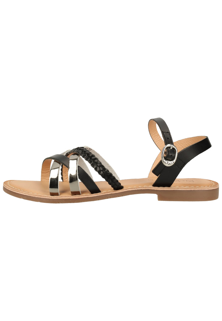 Kickers Sandalen Leder Schwarz - surf4shoes