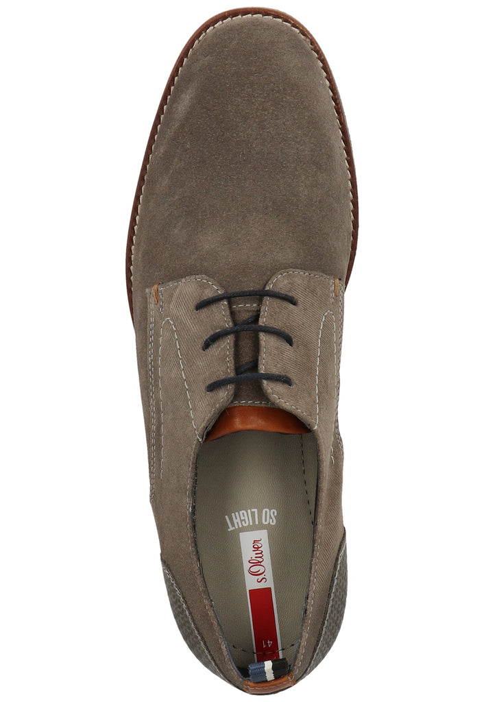 s.Oliver Halbschuhe Leder Grau - surf4shoes