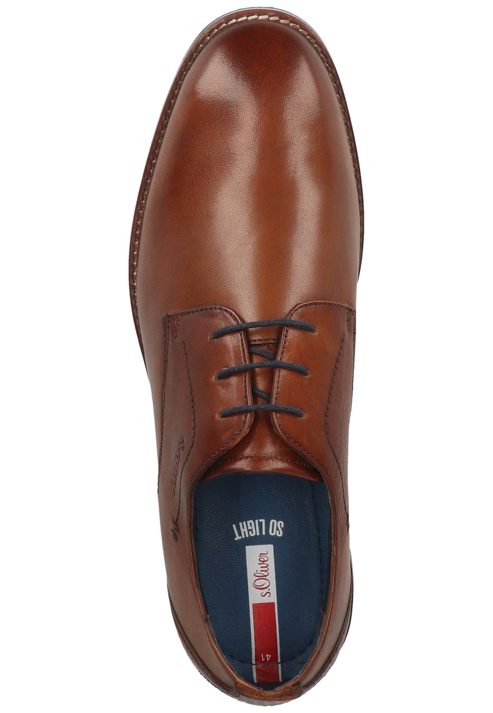 s.Oliver Halbschuhe Leder Cognac - surf4shoes