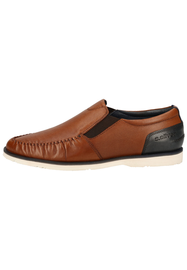 s.Oliver Slipper Leder Cognac - surf4shoes