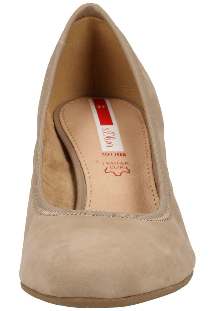 s.Oliver Pumps Leder Hellgrau - surf4shoes