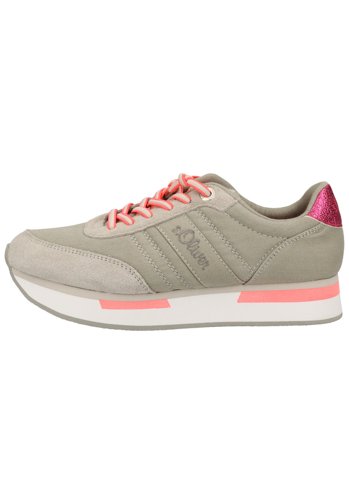 s.Oliver Sneaker Leder/Textil Hellgrau - surf4shoes