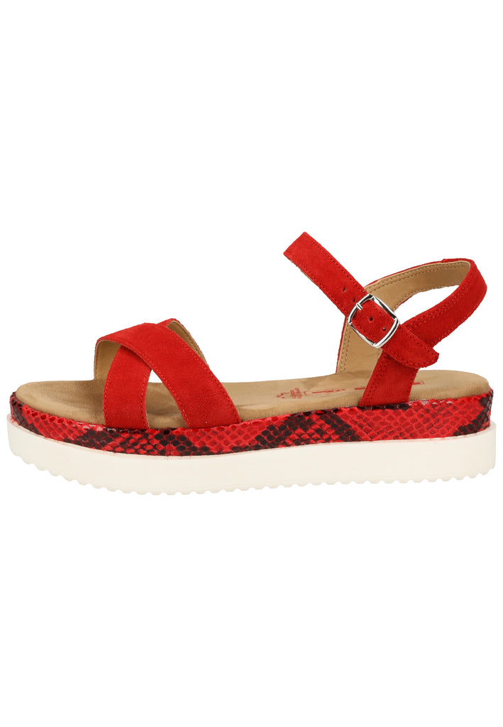 s.Oliver Sandalen Veloursleder Rot - surf4shoes