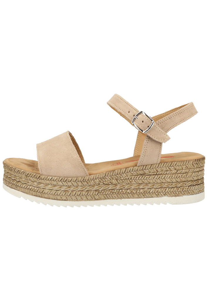 s.Oliver Sandalen Nubukleder Taupe - surf4shoes