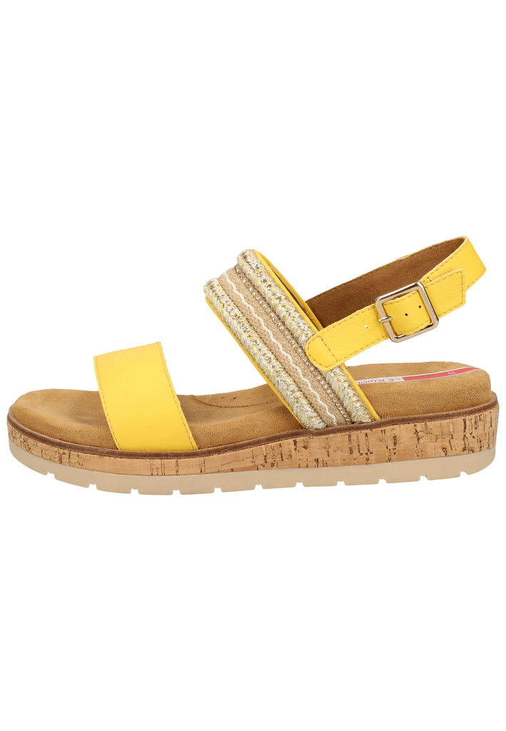 s.Oliver Sandalen Lederimitat/Textil Gelb - surf4shoes