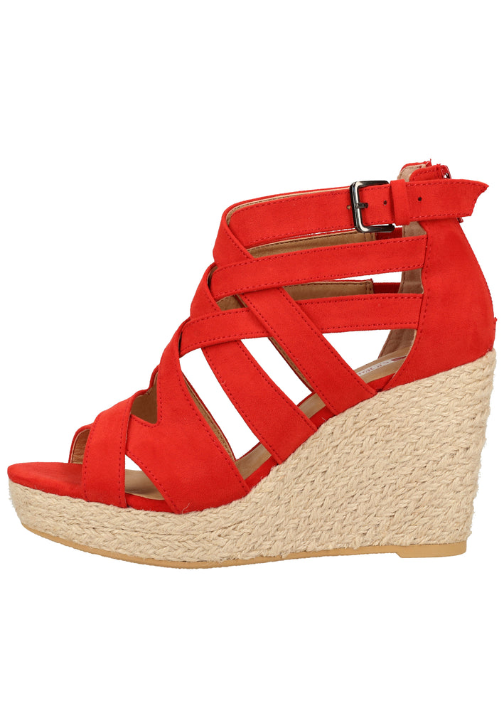 s.Oliver Sandalen Textil Rot - surf4shoes