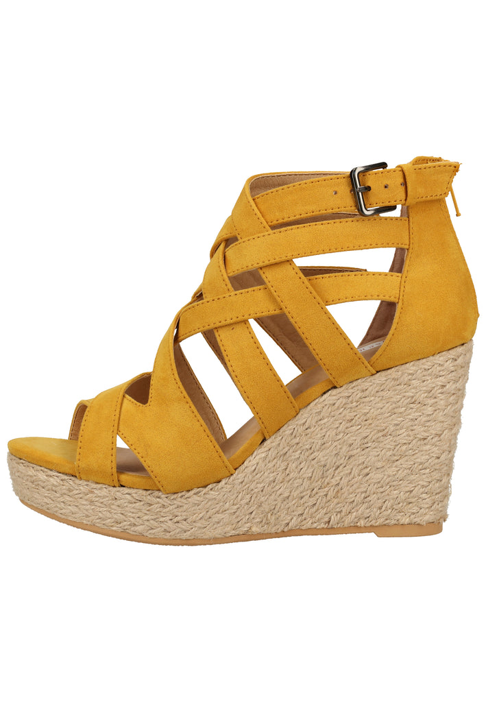 s.Oliver Sandalen Textil Gelb - surf4shoes