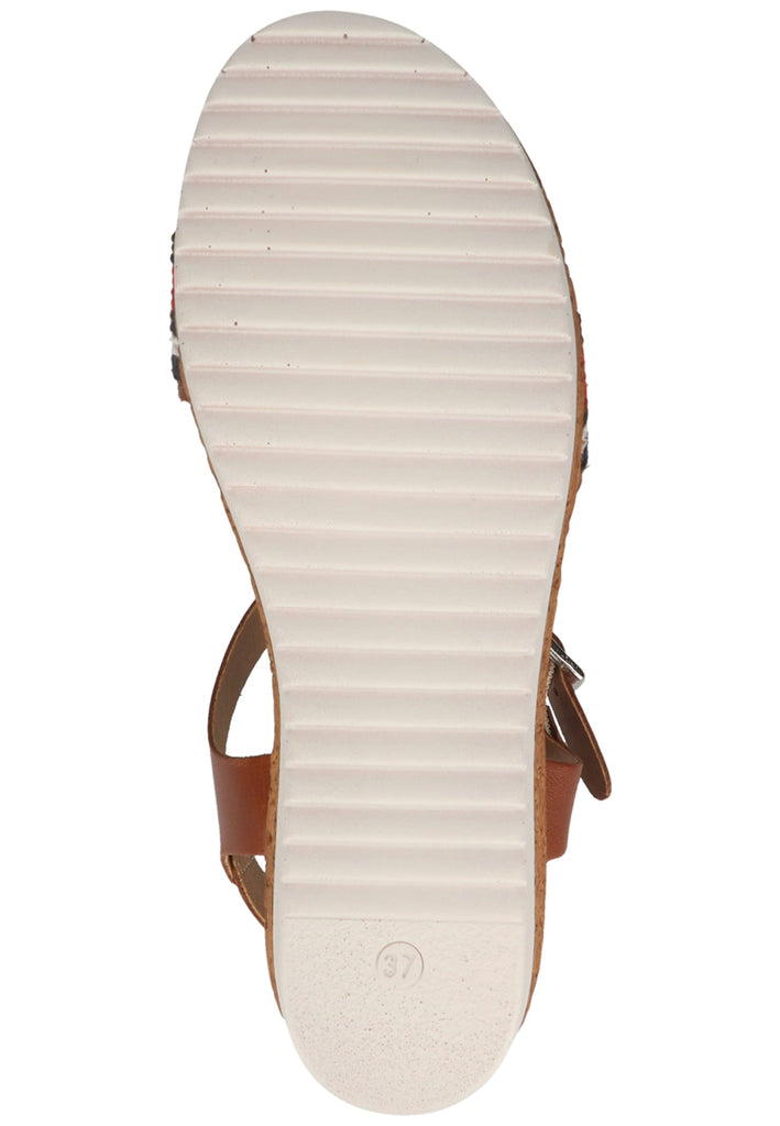 s.Oliver Sandalen Leder Braun/Blau - surf4shoes