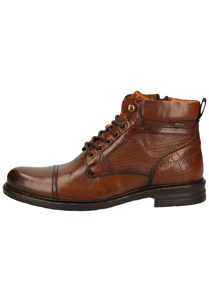 s.Oliver Stiefelette Leder Cognac - surf4shoes