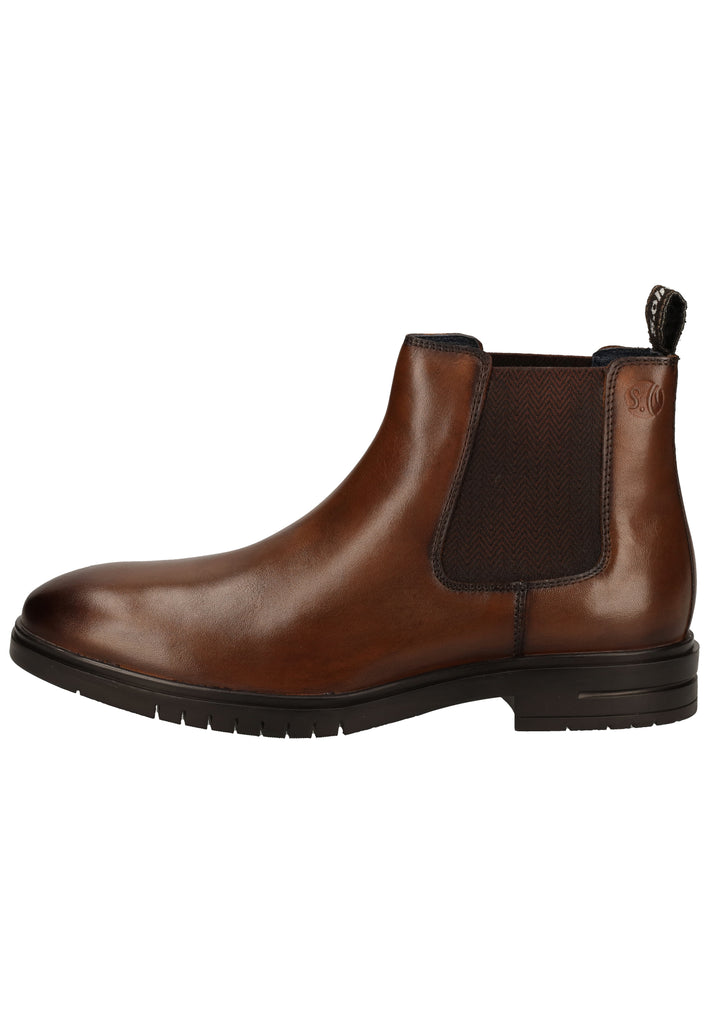 s.Oliver Stiefelette Leder Cognac - surf4shoes