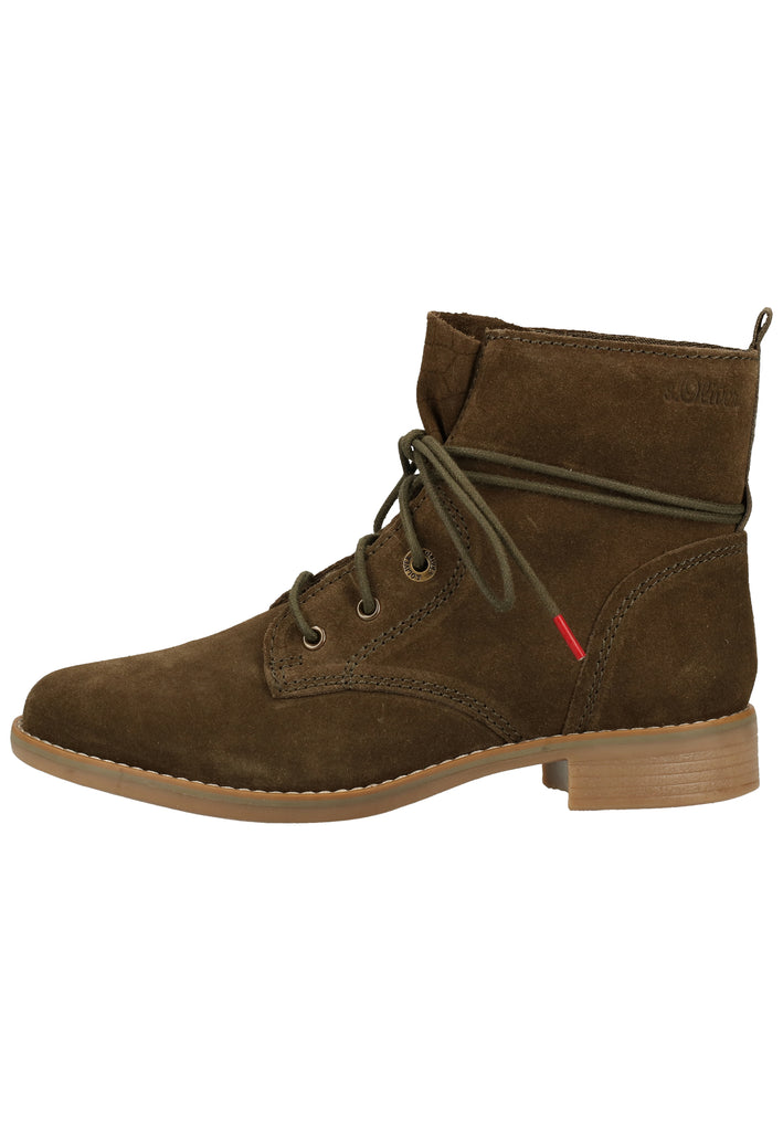 s.Oliver Stiefelette Leder Khaki - surf4shoes