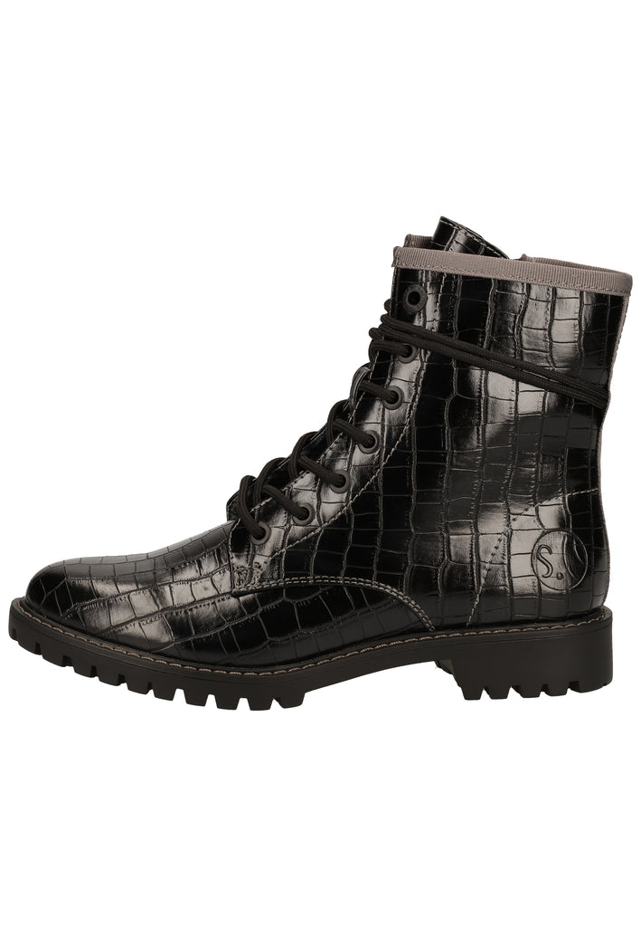 s.Oliver Stiefelette Lederimitat Schwarz - surf4shoes