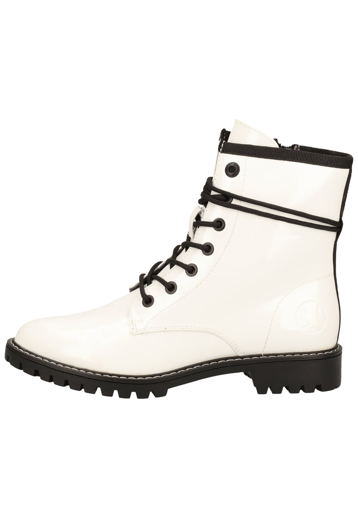s.Oliver Stiefelette Lederimitat Weiß - surf4shoes