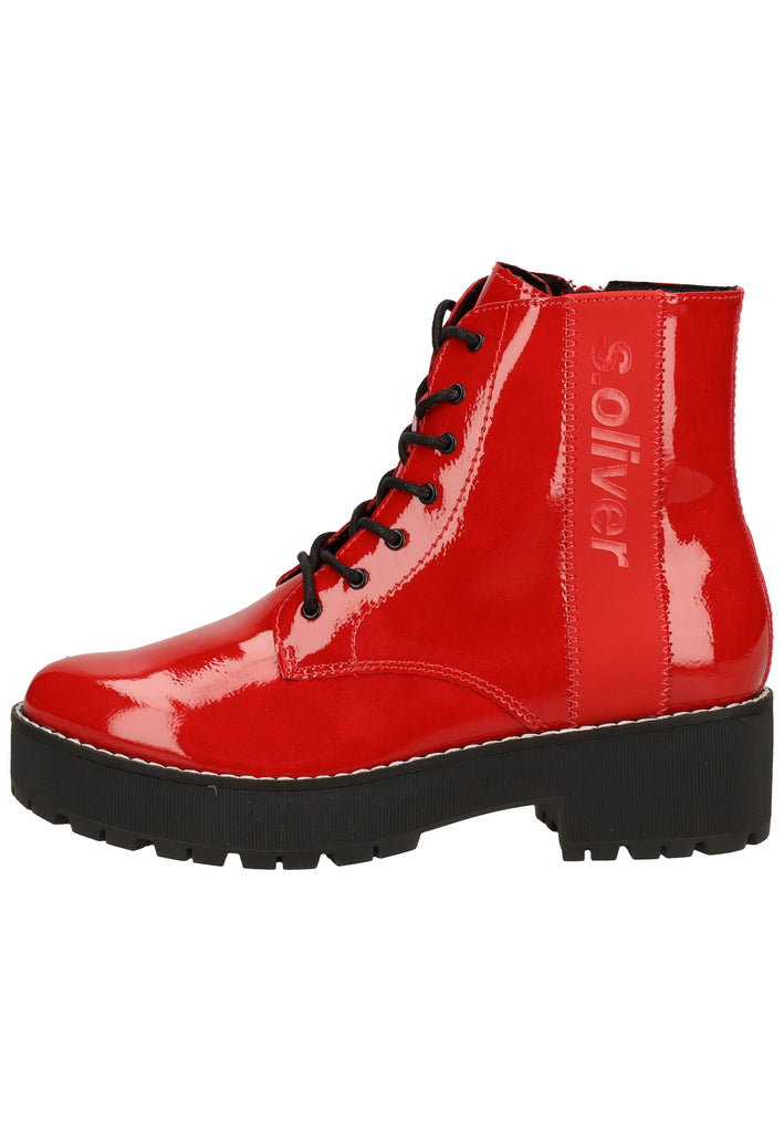 s.Oliver Stiefelette Lederimitat Rot - surf4shoes