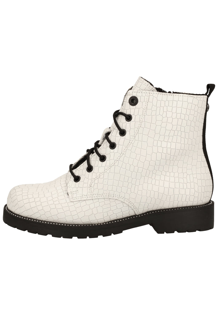 s.Oliver Stiefelette Leder Weiß - surf4shoes