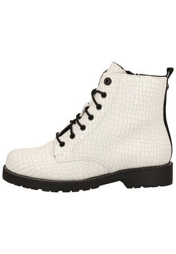 s.Oliver Stiefelette Leder Weiß - surf4shoes