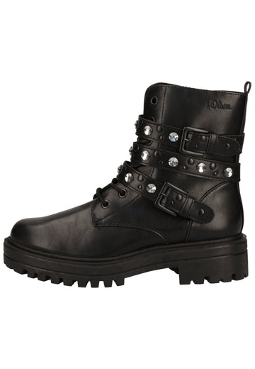 s.Oliver Stiefelette Lederimitat Schwarz - surf4shoes
