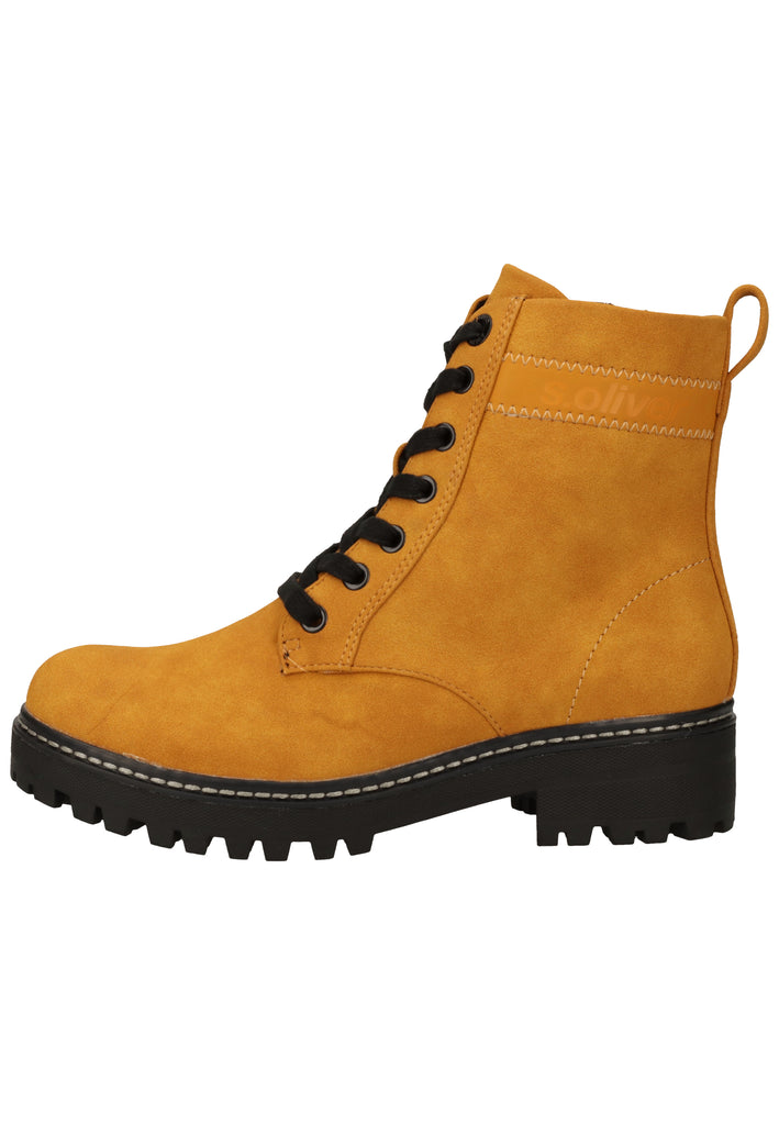 s.Oliver Stiefelette Lederimitat Gelb - surf4shoes