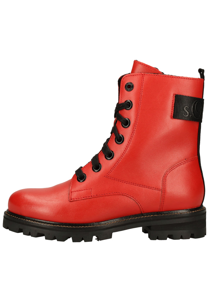 s.Oliver Stiefelette Leder Rot - surf4shoes