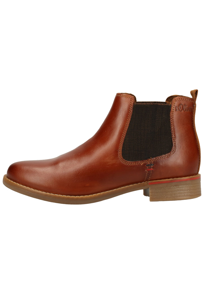 s.Oliver Stiefelette Leder Cognac - surf4shoes