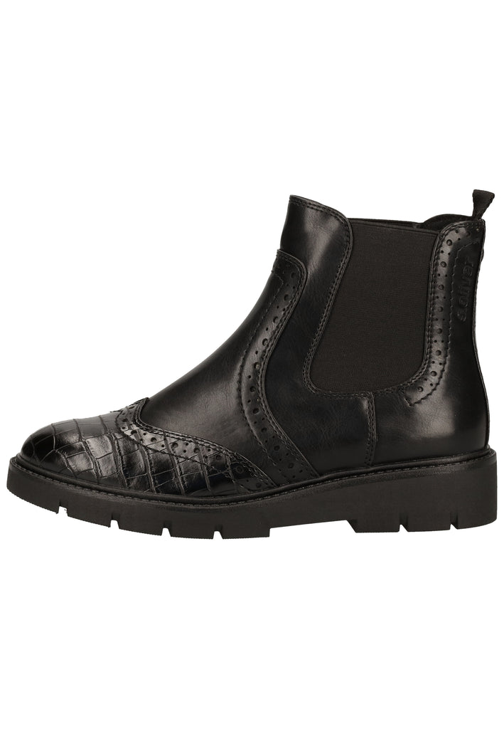 s.Oliver Stiefelette Lederimitat Schwarz - surf4shoes