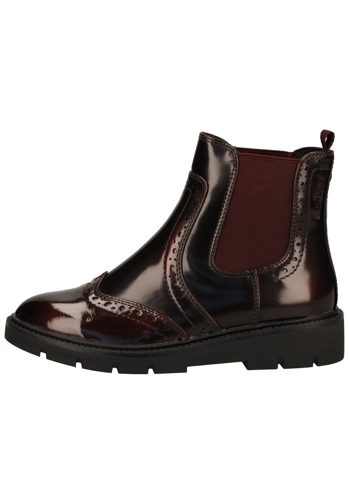 s.Oliver Stiefelette Lederimitat Bordeaux - surf4shoes