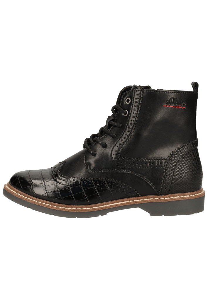 s.Oliver Stiefelette Lederimitat Schwarz - surf4shoes