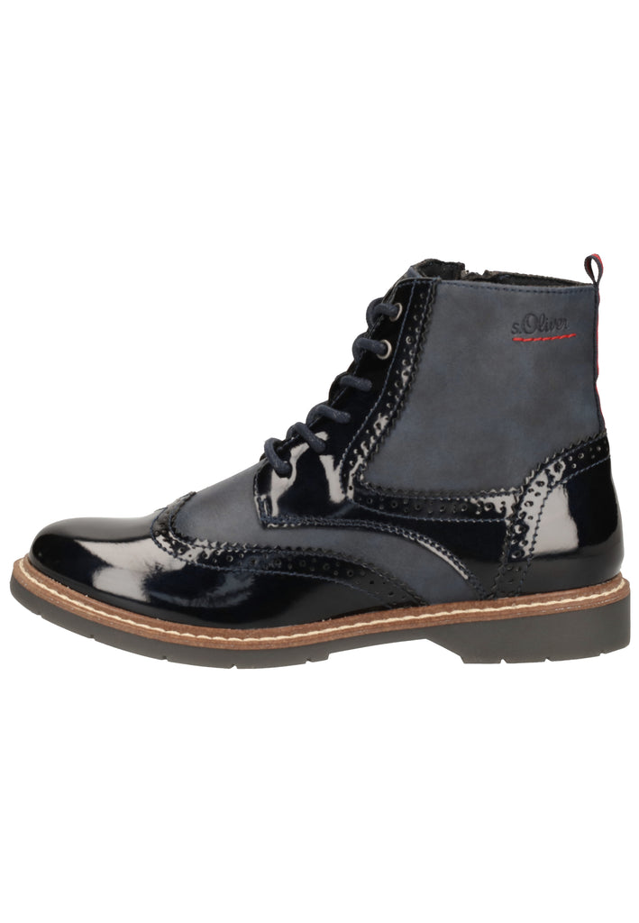 s.Oliver Stiefelette Lederimitat Navy - surf4shoes