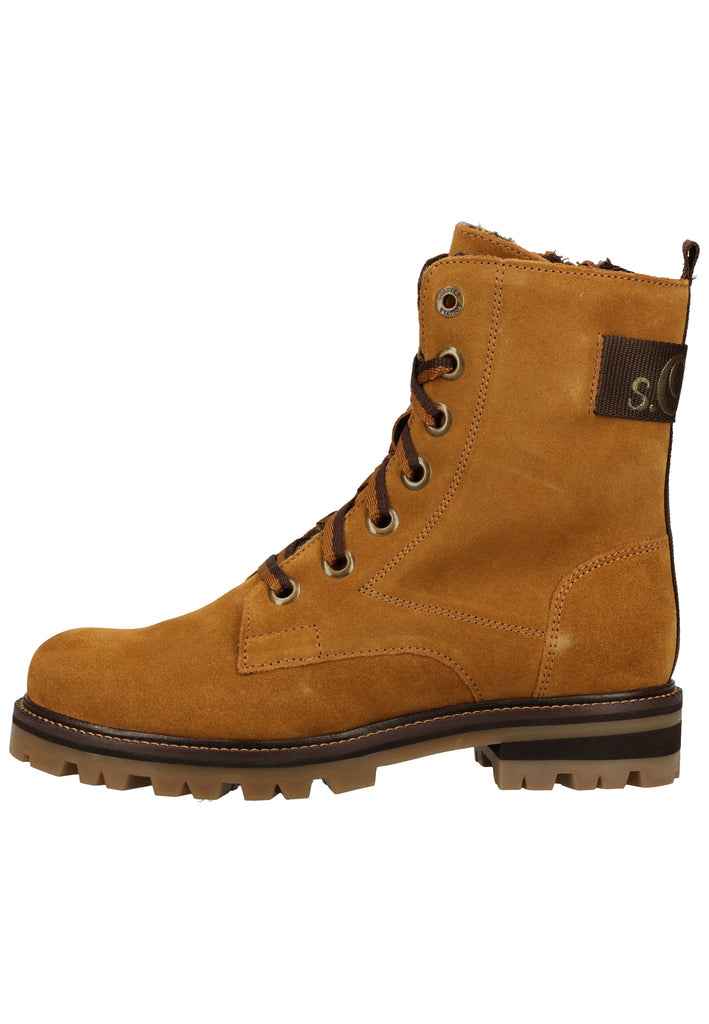 s.Oliver Stiefelette Leder Cognac - surf4shoes