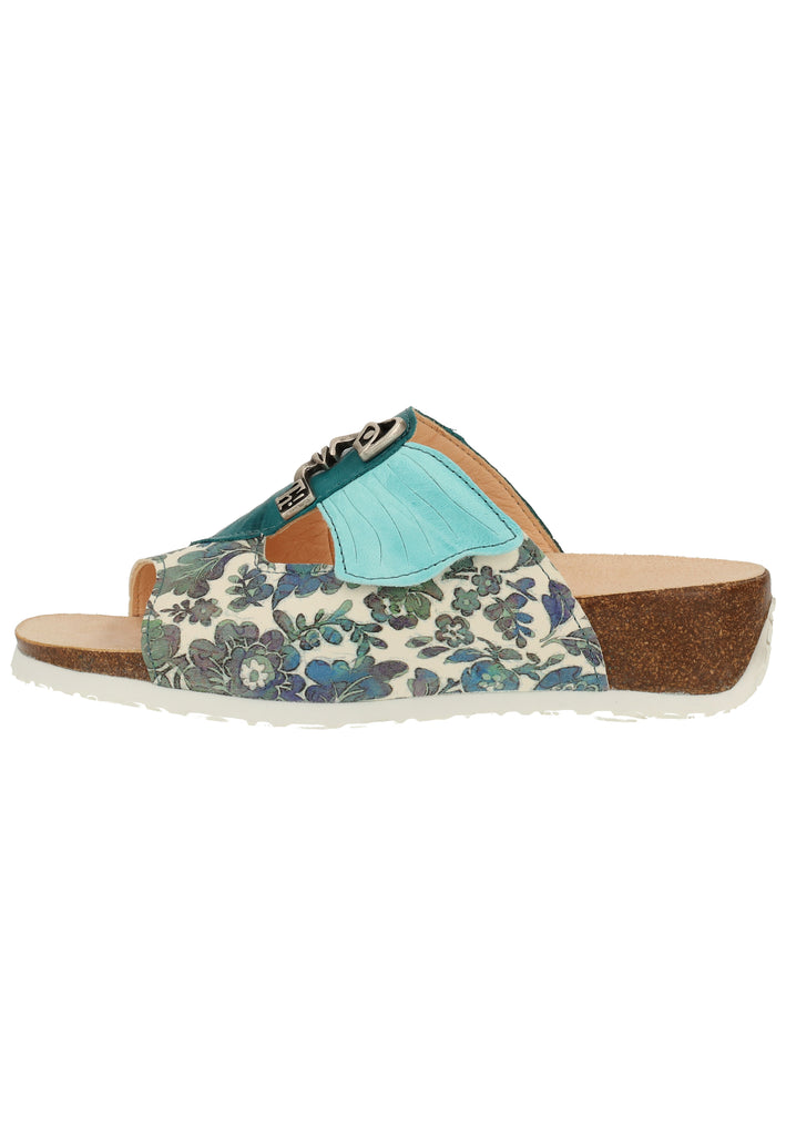 Think! Pantoletten Leder Türkis - surf4shoes